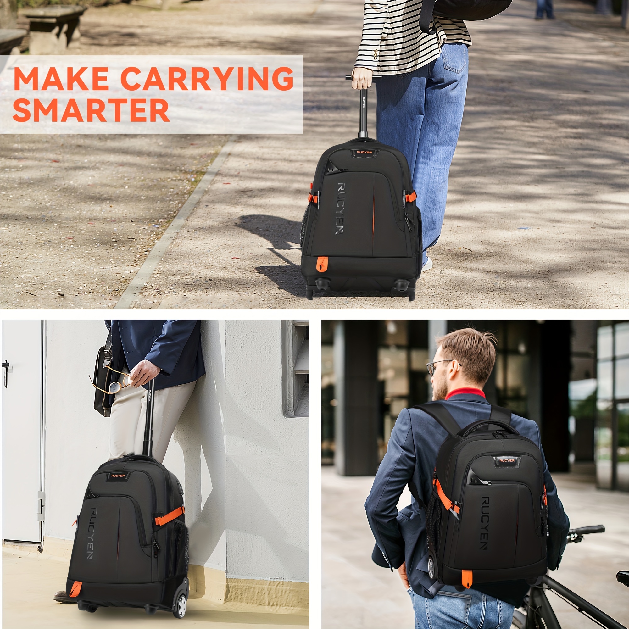 Backpack with detachable wheels best sale