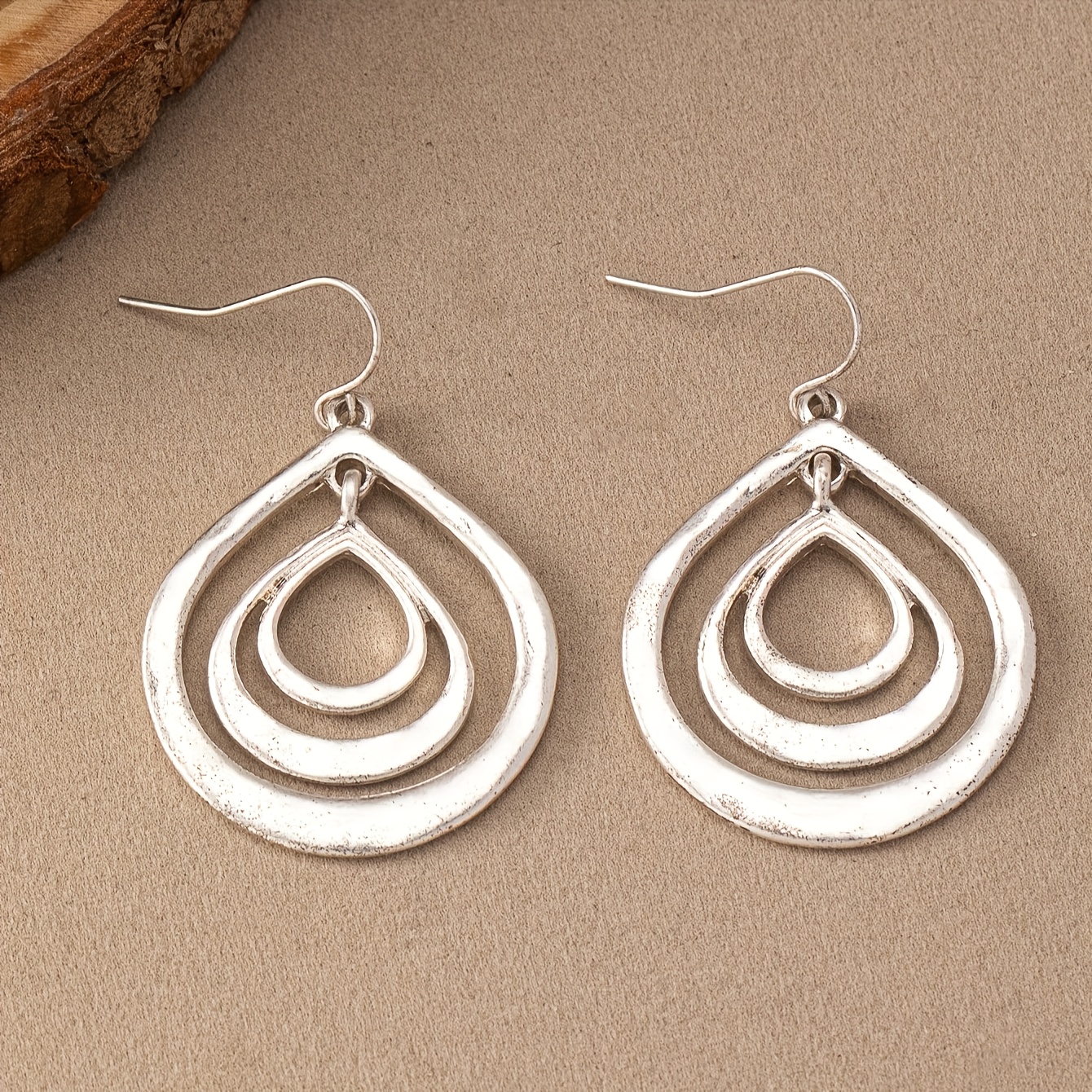 TEMU 1 Pair Of Western Bohemian Minimalist Creative Geometric Shape Women's Earrings For Vacation And Daily Wear