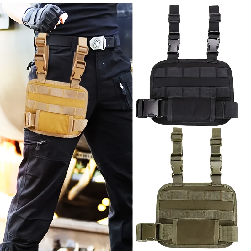  2 Pcs Halloween Thigh Holsters Costume for Women Leg Gun  Holster Drop Adjustable Universal Pistol Leg Thigh Holster Pouch Holder  with Magazine Pouches and Basic Racerback Crop Tank Tops (Army