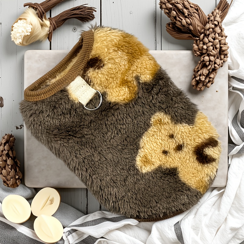 TEMU 1 pz Nuovi Vestiti Autunnali e Invernali per Cani, Pettorina in Peluche a Forma di Orsetto, Adatta per Cani di Taglia