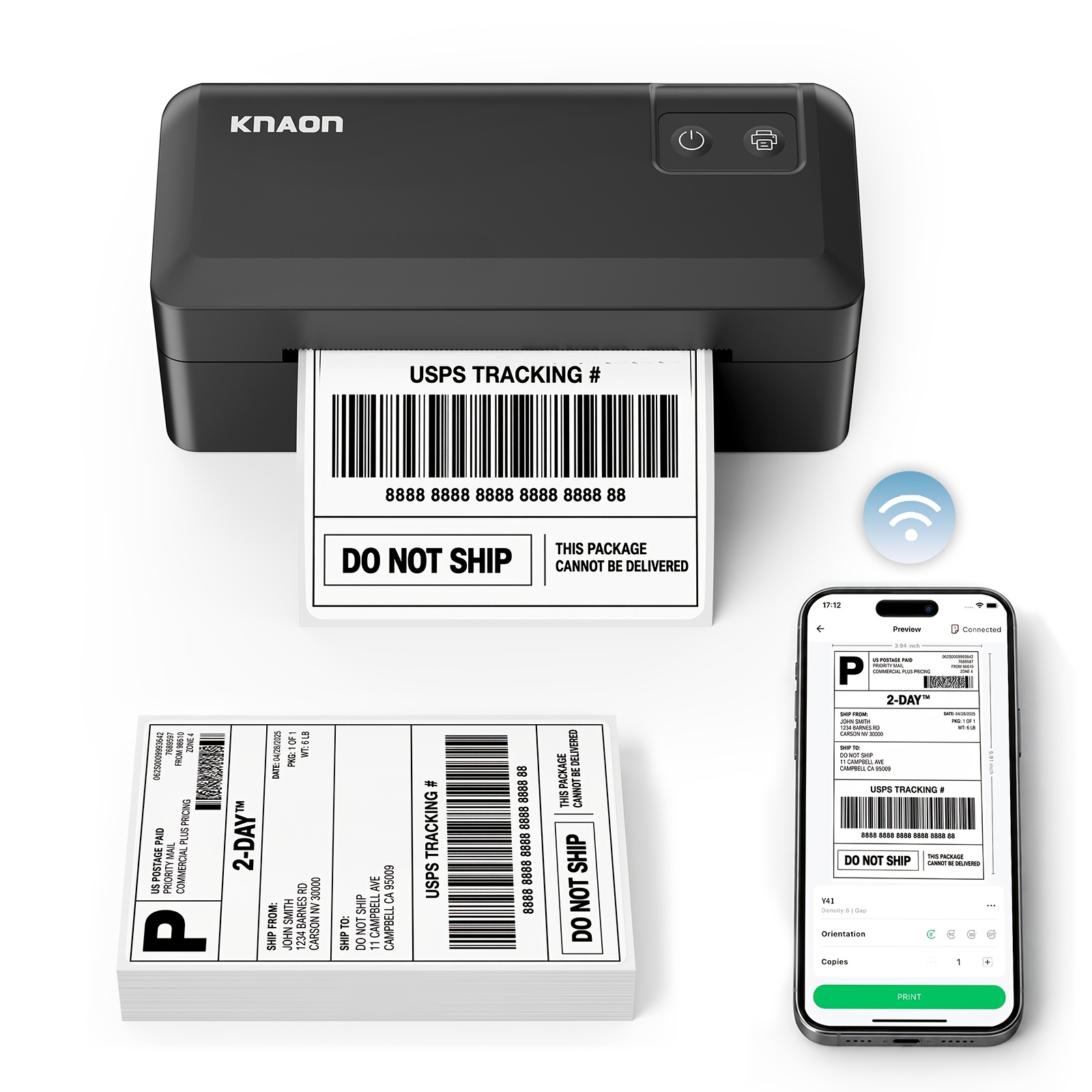 TEMU T53 Wireless 4x6 Thermal Label Printer, Compact Desktop For Shipping & Mailing, Effortless Use With Windows, Gift For Small Business Home Office