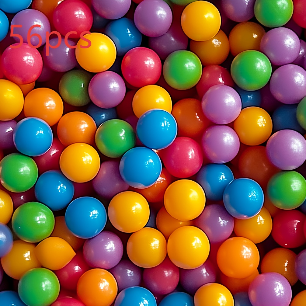 Image of 56pcs Ocean Balls, Children's Ball Pit Balls, Children's Ball Pit Baby Decoration, Pool Party, Birthday Party, Christmas Party Essential Decoration Gifts.