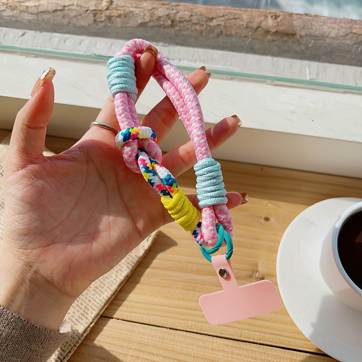 TEMU Coque de Téléphone avec Dragonne Universelle Épaisse, Porte-Carte Anti-Perte et Bracelet Antichute