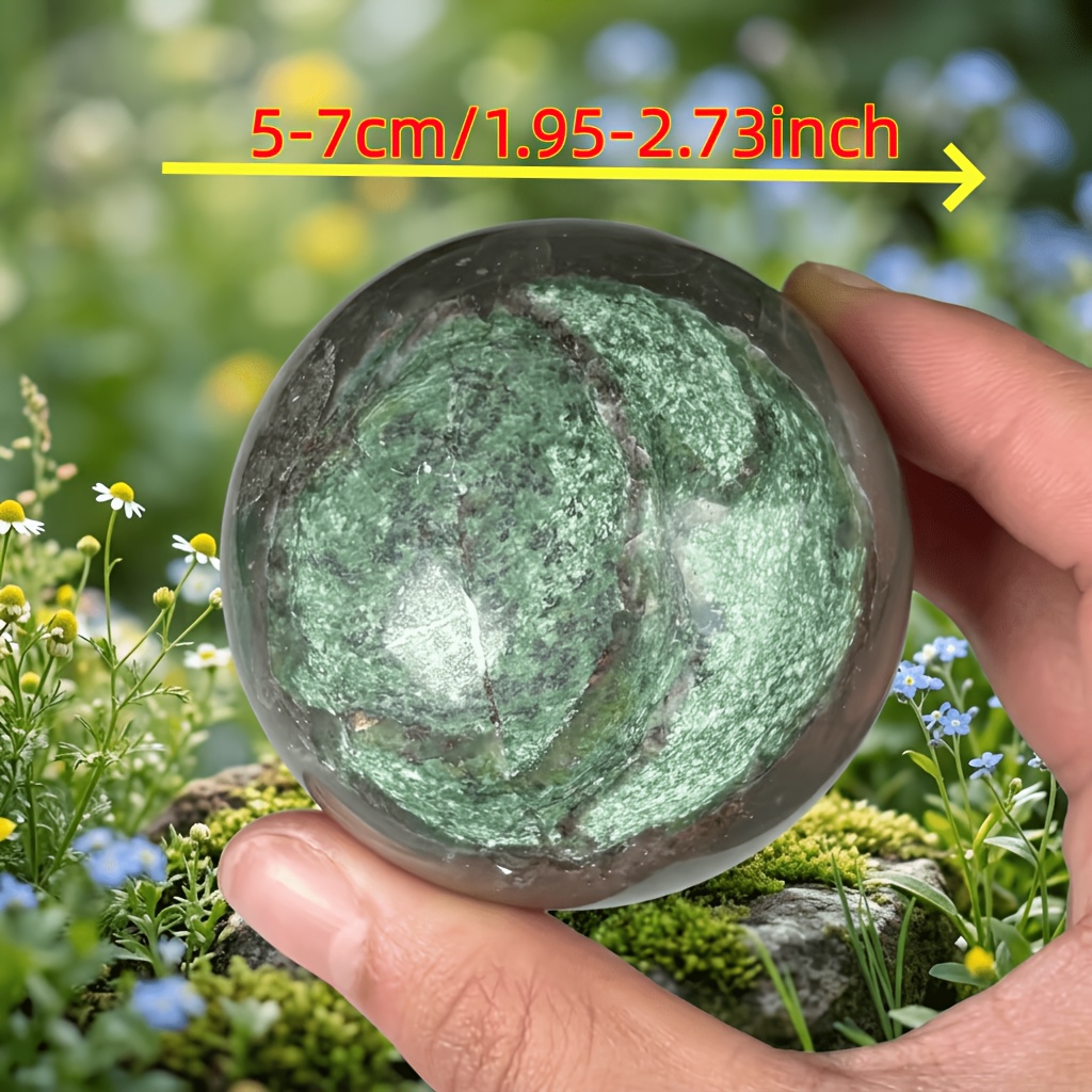 Green African Sphere, Decorative Stone Ball for Home Decor