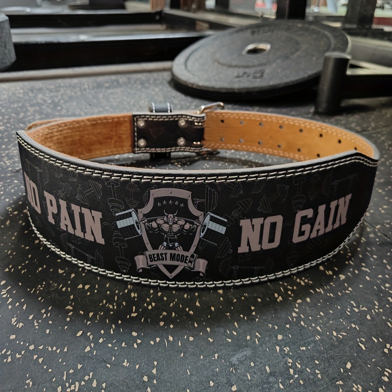 

Mode Universal Gym Lifting Belt With Motivational Quote - Pu Leather Powerlifting Belt For Squats, Deadlifts - Unisex, Supports For Weightlifting, Gift Item