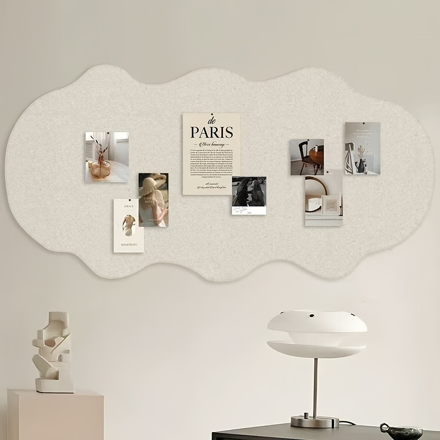 E-shop Verdickte Filz Foto Wand und Botschaftsboard - Oval, Bohrfreie Wandverkleidung für Zuhause oder Schule, 15.75X31.5 Zoll, Helle/Dunkle Farbe, zum