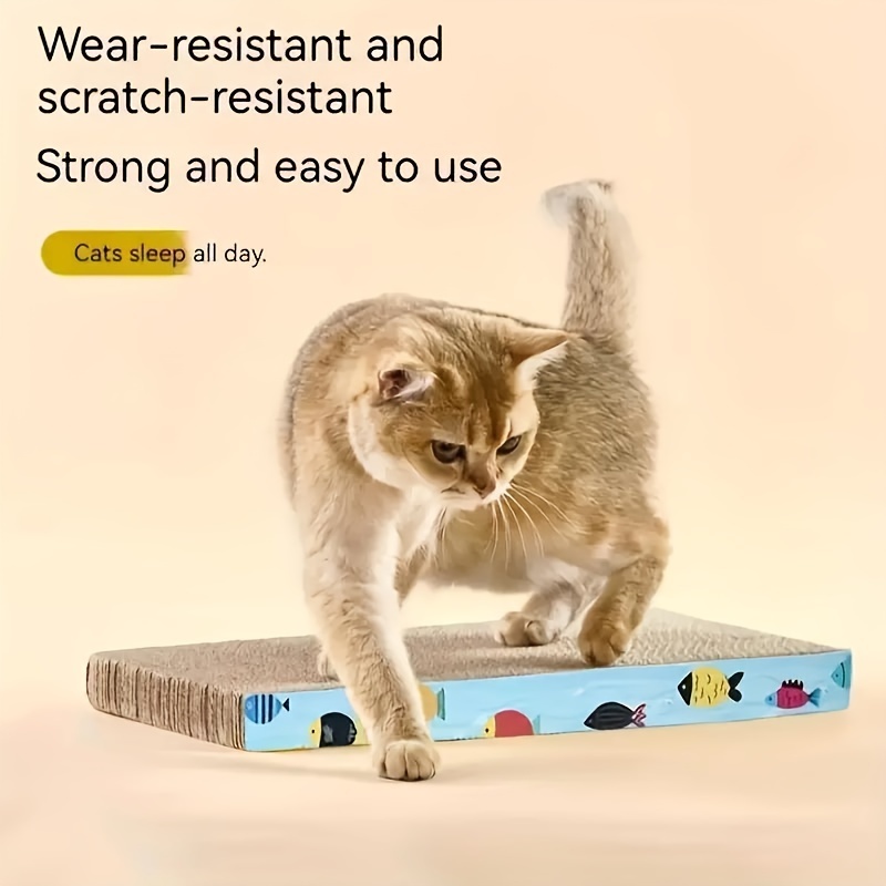 

Reversible Double-sided Cat Scratcher - Durable, High-density Corrugated Cardboard For Maximum Comfort & Entertainment, Ideal Pet Toy For Cats