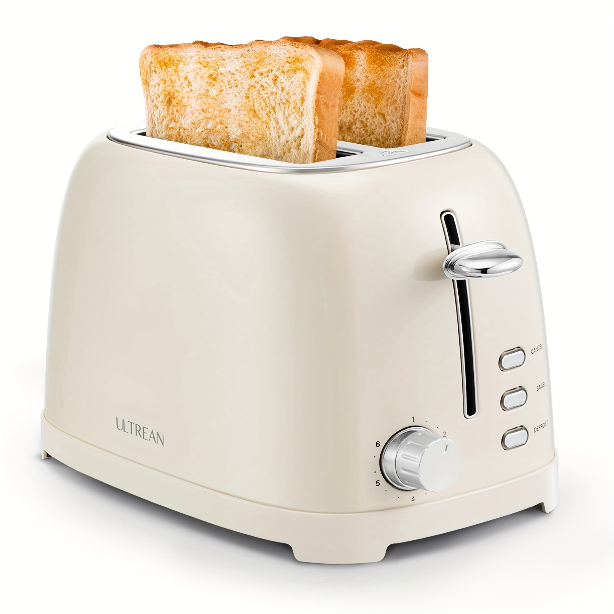 

Ultrean Toaster 2 With Extra-wide Slot, Stainless Steel Toaster With Removable Crumb Tray, Small Toaster With 6 Settings, Cancel, Bagel, Deforest Functions, 825 W