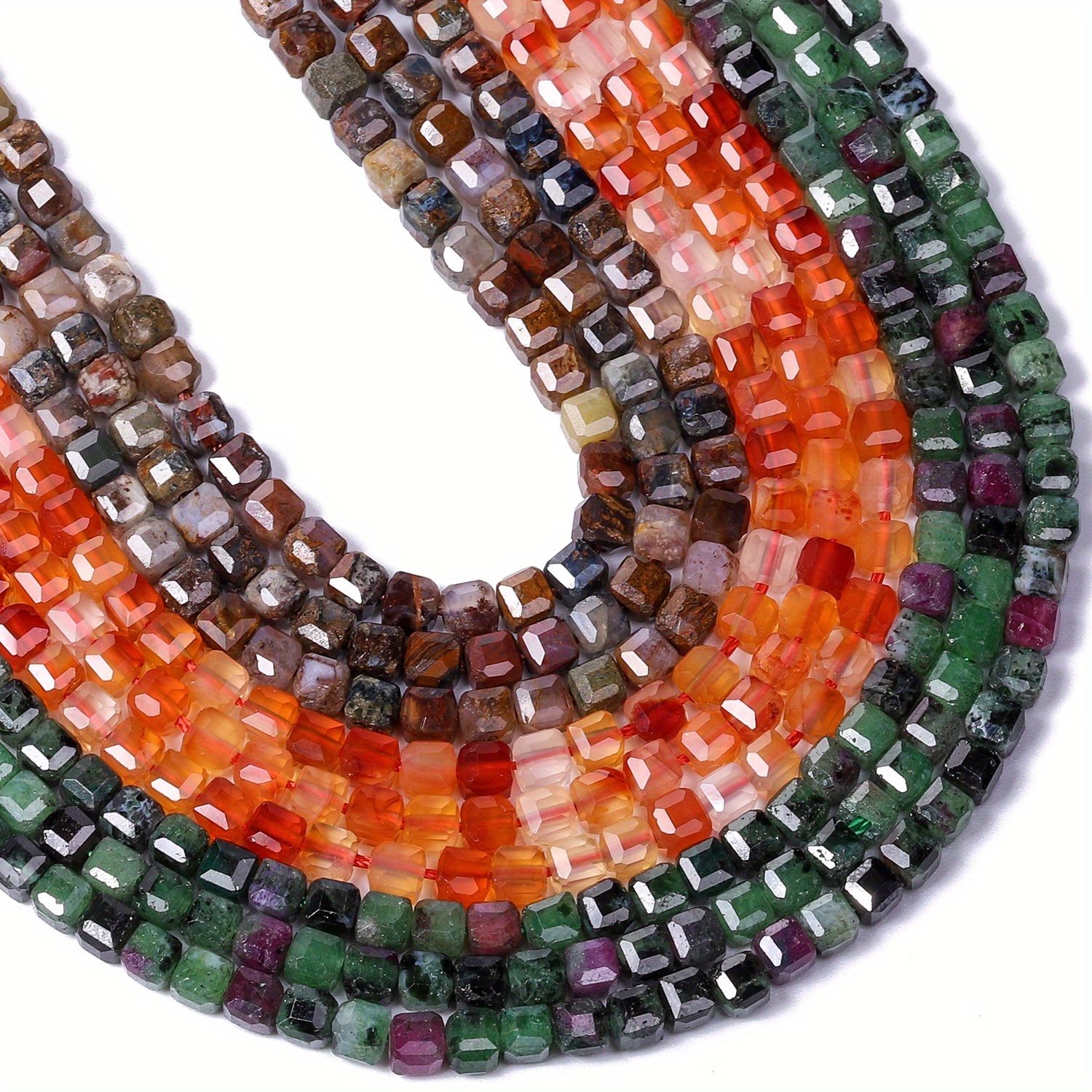 Natural Pietersite Epidote Red Square Stone Beads for Jewelry Making