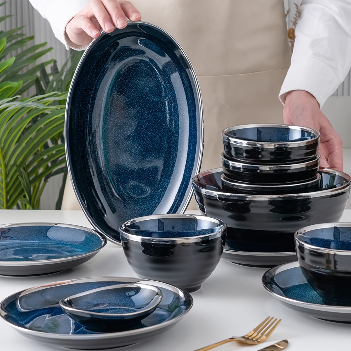 Set Vajilla Lujo Colección De Vajilla Platos De Cerámica Nórdica