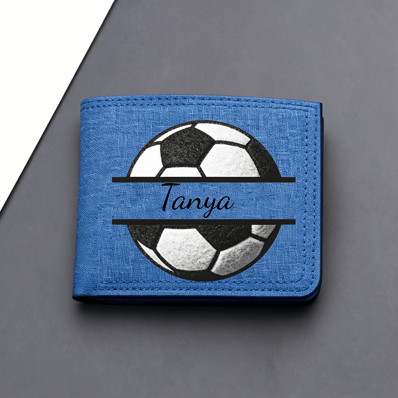 TEMU A Customizable Wallet Featuring Space For Names, Numbers, Dates, And Other Text. In Black, Gray, And Blue, Compact And Easy To Carry, And
