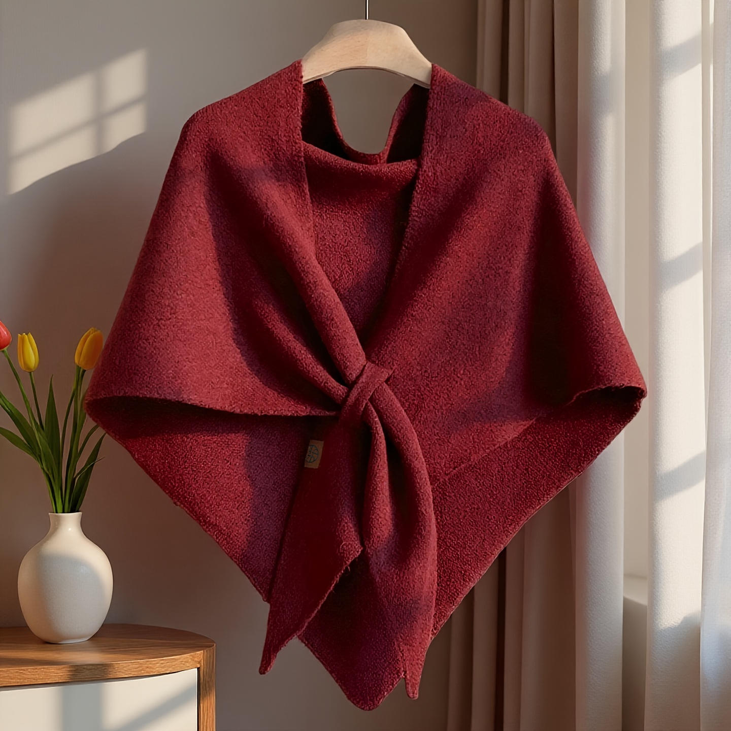 TEMU 1/2pcs Women's Elegant Autumn/winter Shawl, Fashionable Triangle Scarf With Stylish Design, Solid Color Versatile Fashion Accessory, In Multiple