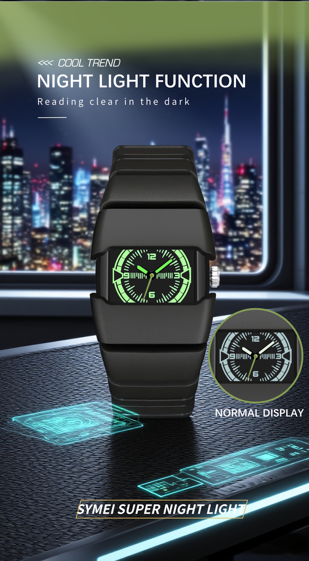 vintage y2k   armored mens watch   quartz watch with multiple colors durable plastic strap 50m waterproof battery powered for casual sporty styles valentines day gift for men everyday           statement piece fashion enthusiasts sporty accessory retro design sturdy construction fashionforward men Product details 4