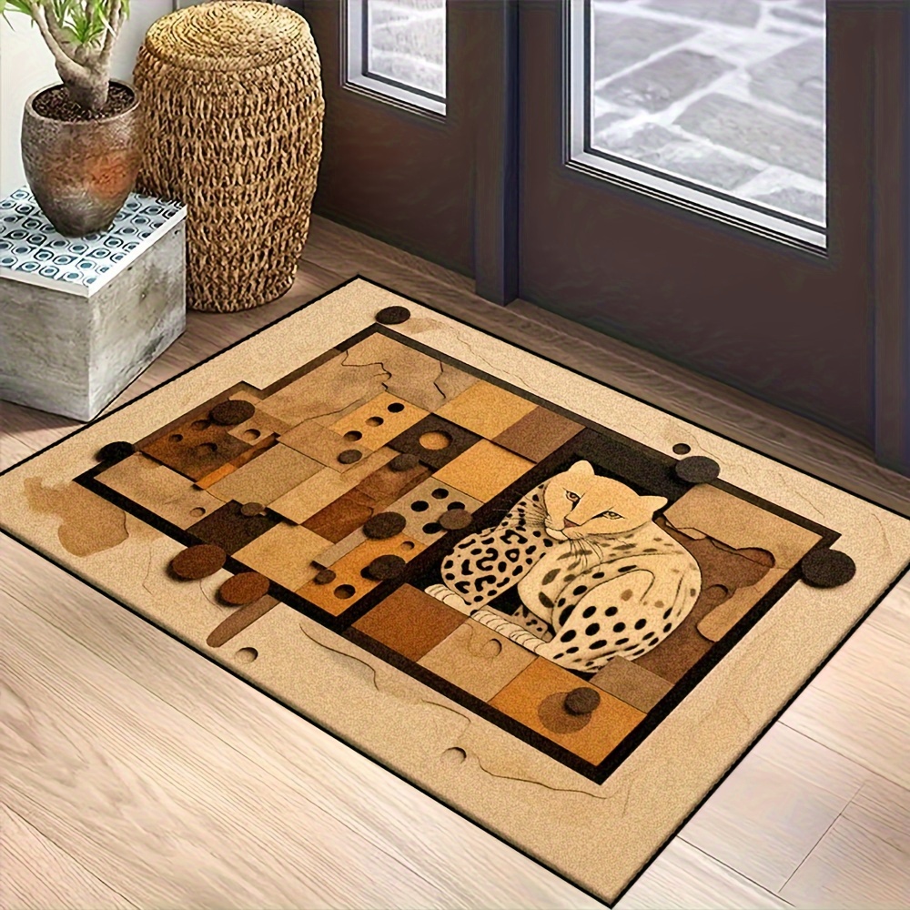 Soft Leopard Fluffy Rug Imitation Leopard Fur Animal Printed - Temu