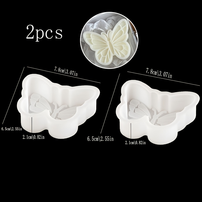 TEMU 2pcs Resin Silicone Molds Candle Silicone Molds Candle Plaster Decorative Resin Epoxy Molds, Home Decor Crafts Storage Tools Handmade Casting
