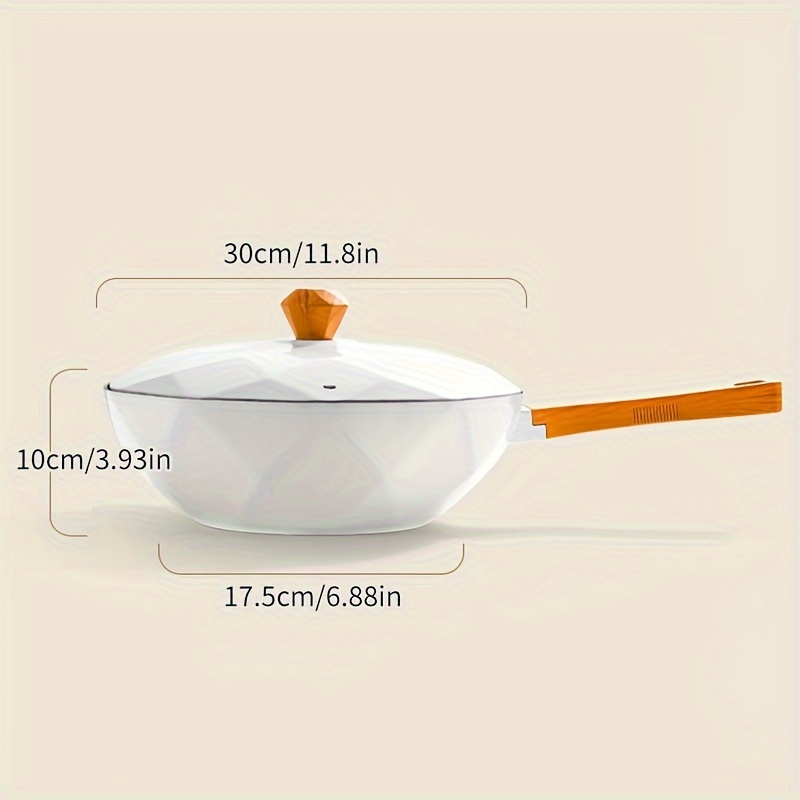 white octagonal pot non stick pot induction cooker gas stove universal non stick pot home   pan 3