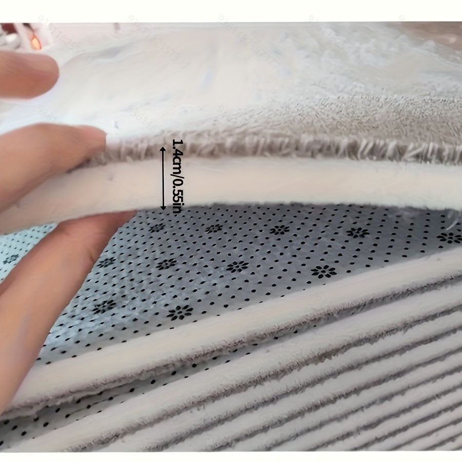 3pcs soft bath mat set non slip quick dry machine washable polyester 100 handmade knit weave square shape fade resistant bathroom rug for bedroom bathroom room decor Product details 1