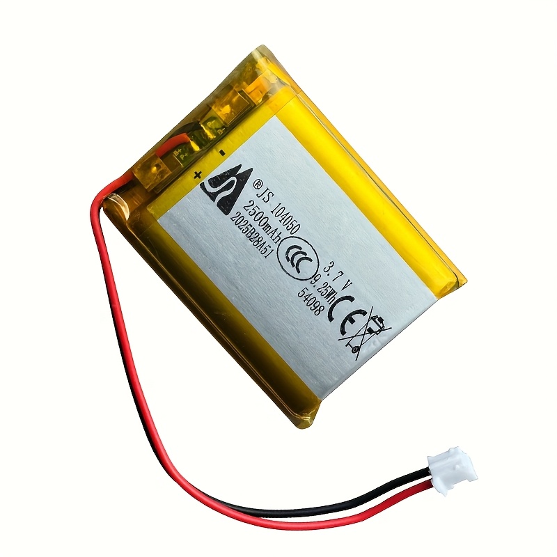 Image of 104050 3.7v Li- Polymer, High-capacity Battery 2500mah 9.25wh, Rechargeable Lithium Polymer Battery, Li-ion Cell For Electronics Projects, Gps, Car Monitor, Game Console, Car Driving Camera