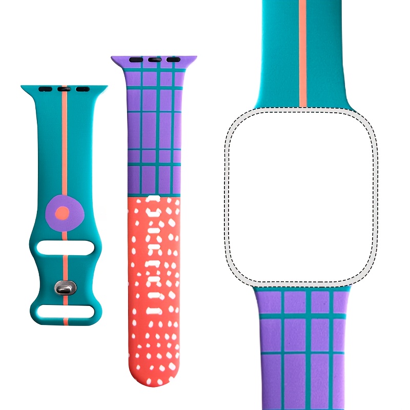 E-shop Strapazierfähiges, atmungsaktives Silikonarmband für Apple Watch -7, 38mm-49mm | Unisex, elegante Schmetterlingsverschluss, geeignet für