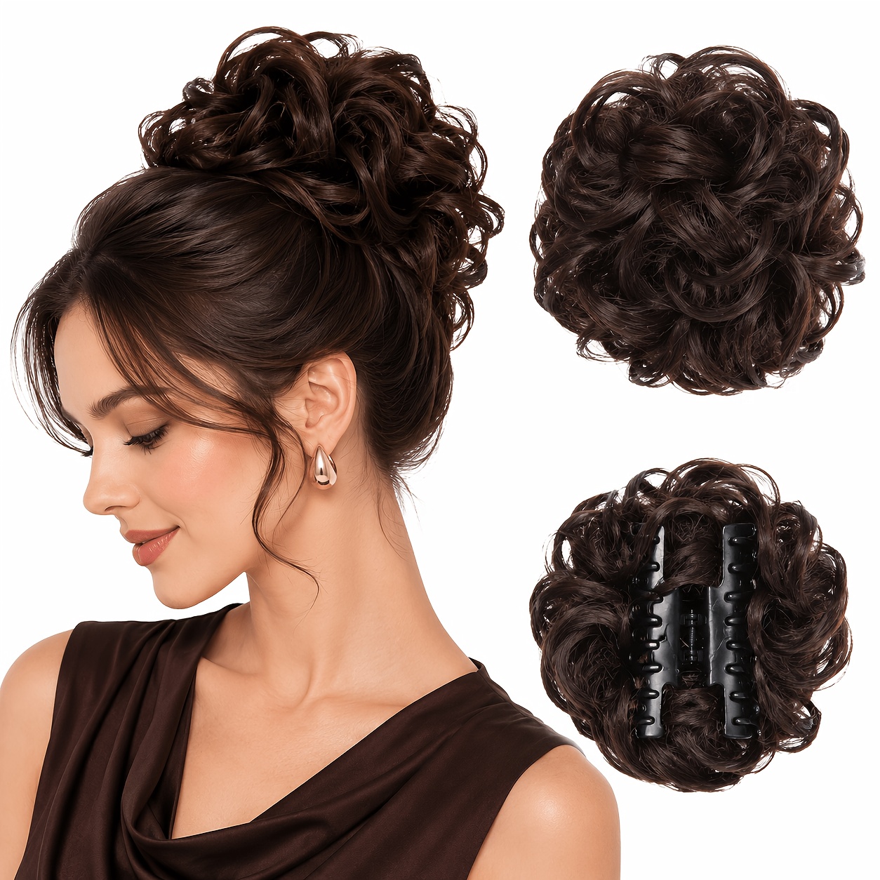 TEMU Pince à cheveux pour décoiffé pour femme, accessoire capillaire volumineux, section de cheveux, convient à tous les types de cheveux et à tous