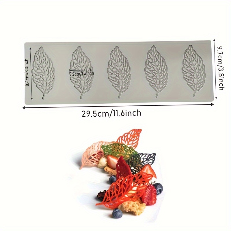 1pc Sugar Flipping Cake Decoration Mold Silicone Mold For Leaf Cooking Chinese Dish Placement Chocolate Frosting Decorative Mold