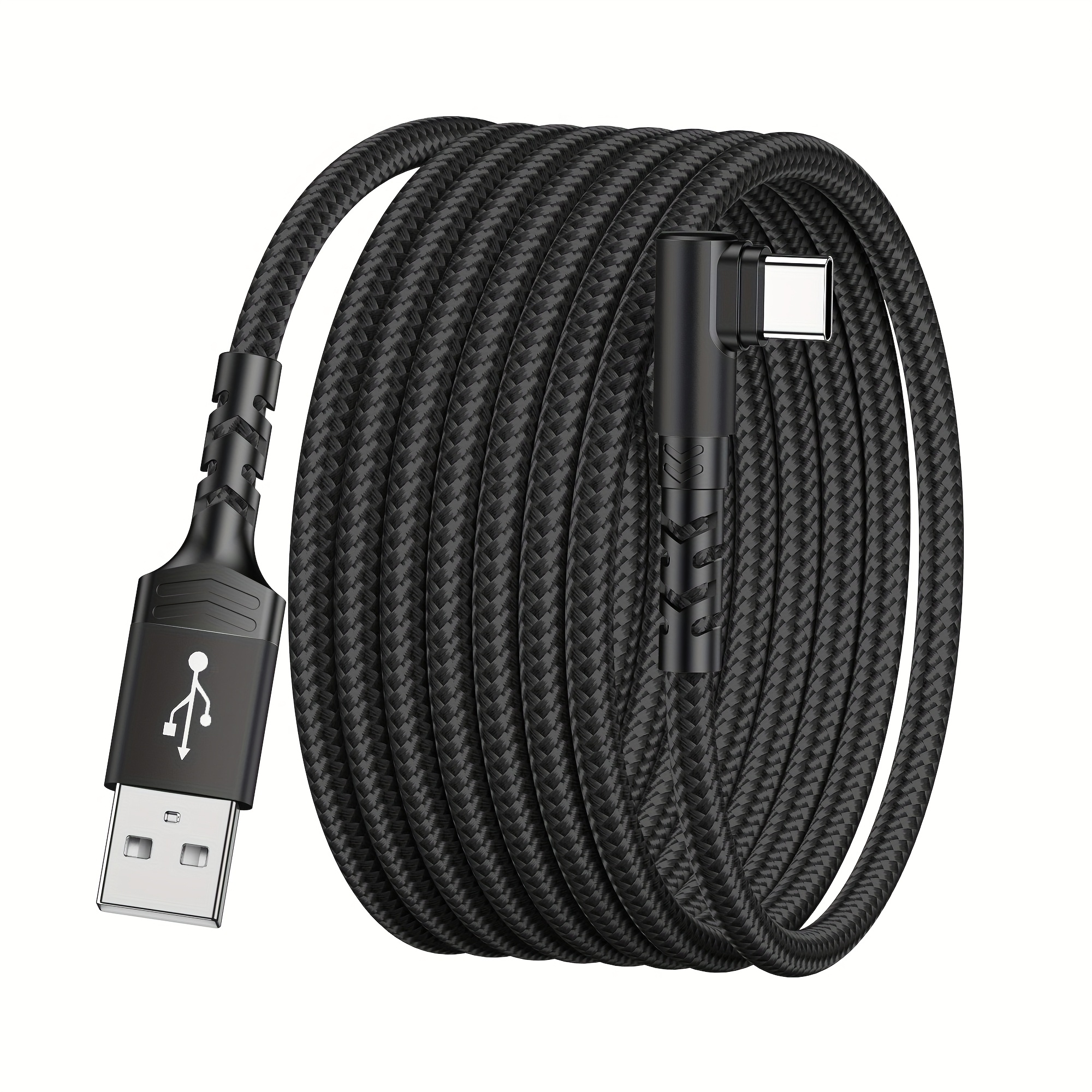 Image of Usb-c Fast Charging Cable, 3.3ft/6.6ft/9.9ft Nylon Braided, Compatible With For S25/s23/s22/s21, For Huawei Oppo Vivo Oneplus, For Iphone 15/16 Series, For Smartphone Charging And Data