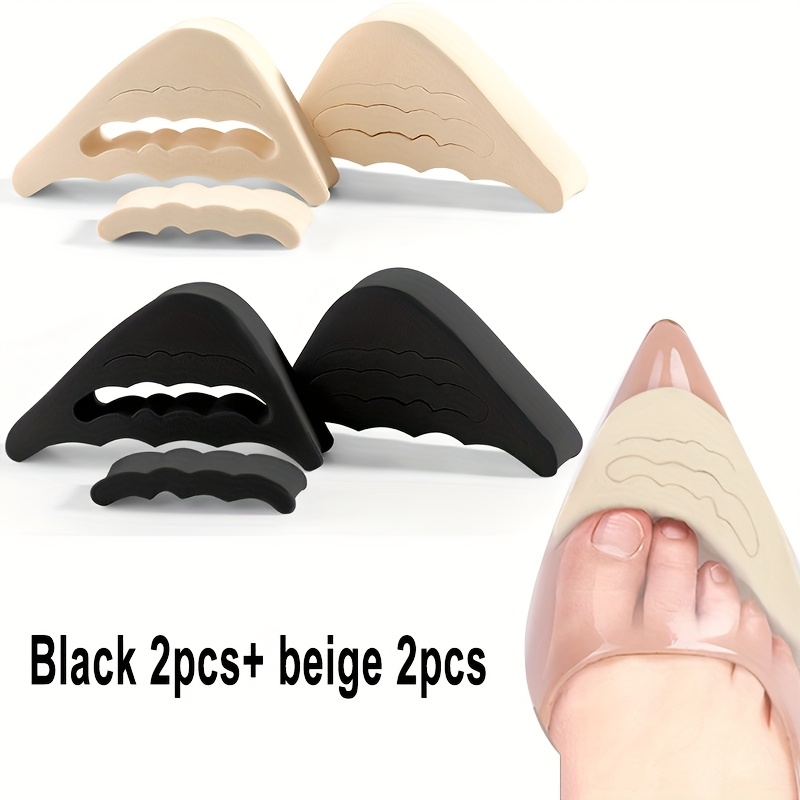4pcs high heel shoe toe separators soft memory foam anti slip and anti blister insoles shoe reducer toe protector anti drop heel and toe separators suitable for high heels