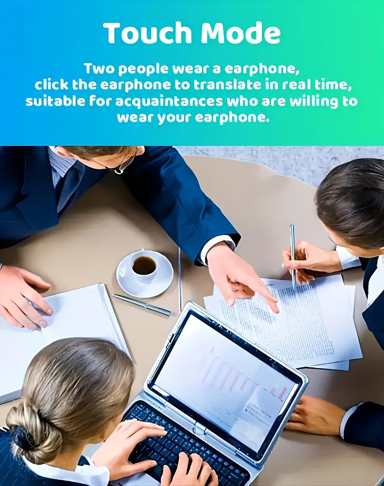 2025 AI Real-Time Translation Earbuds | 144 Languages Support, LED Power Display, Type-C Charging, Touch Control, Voice Noise Cancellation & Open Ear Design |Compatible with All Smartphones for Meetings Sports Travel Gaming - Sleek Gift-Ready Design