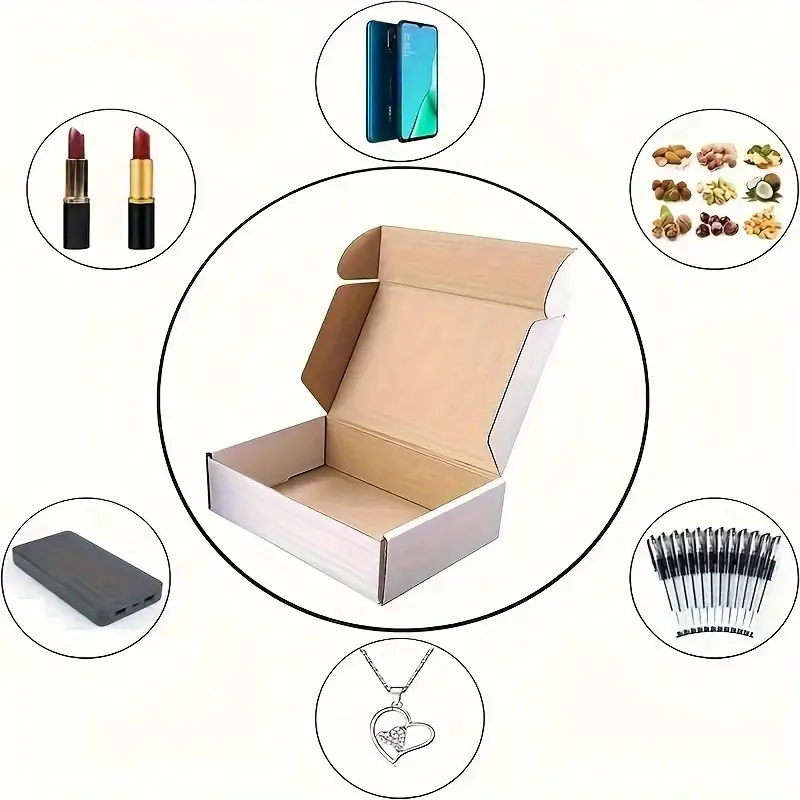 Scatole Affari Tuoi 20 Pezzi 25 SCATOLE DI Cartone Per Spedizione 10X8X3 Imballaggio Corrugato EUR 28,46 - IT Scatole Bianche - Foto 5