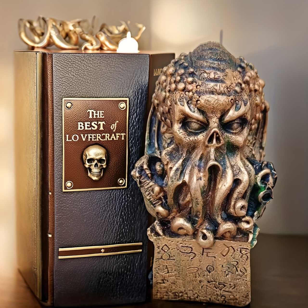 Mythos Octopus Statue - Gothic Art Collectible, Resin Desktop Ornament For Decor For Christmas,halloween Decorations,fall Home Decor Collectible Figurines