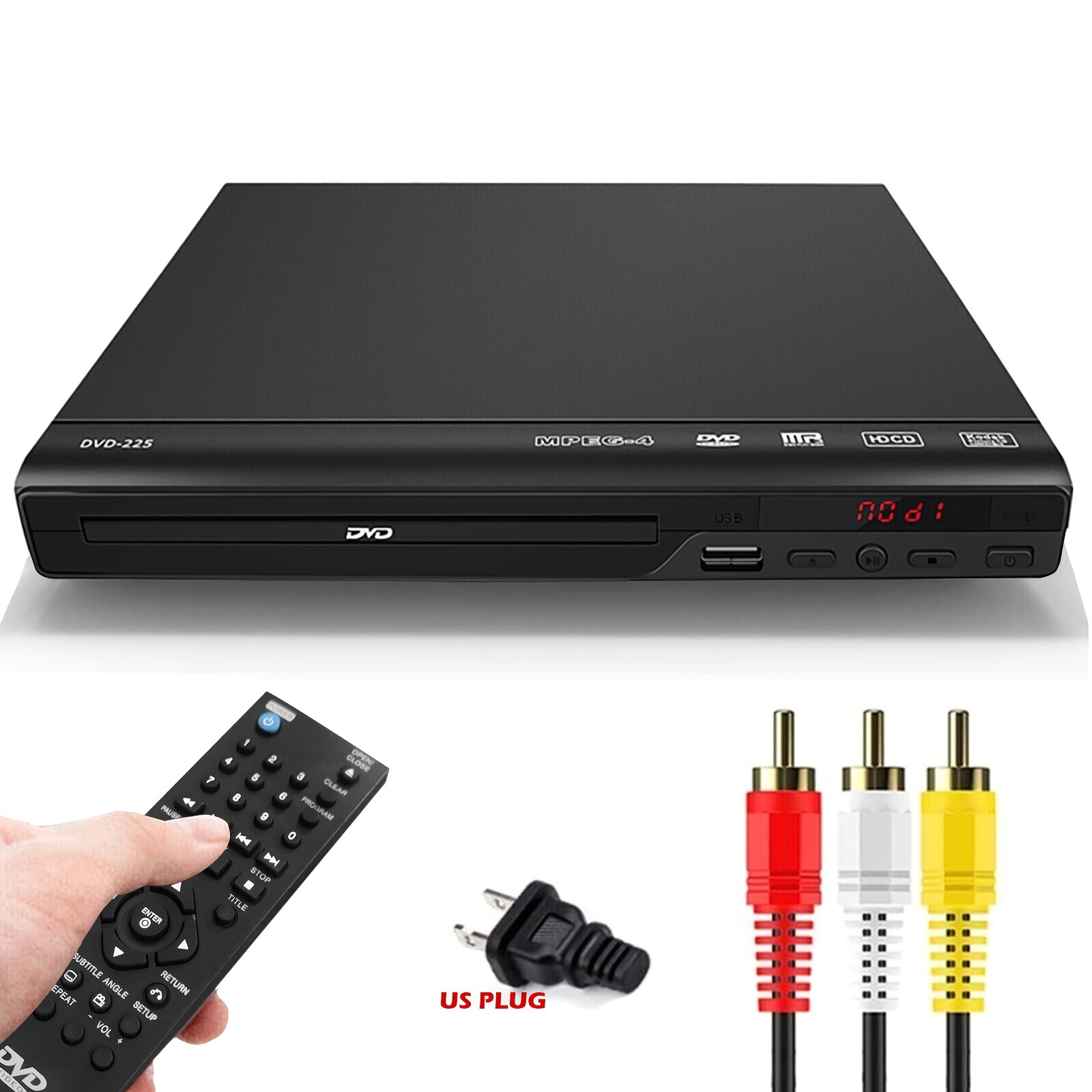 

Dvd Player For Tv, Dvd Player That Plays All , Simple Dvd Player For Seniors (us Plug), Cd Player For Home Stereo System, Hd 1080p, All With Av Usb Remote Control