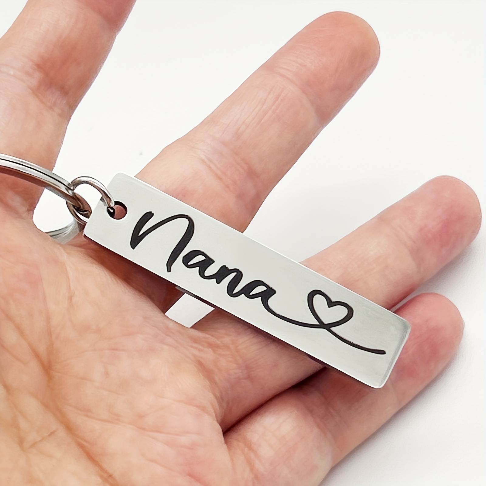 

Stainless Steel 'nana' Laser-cut Keychain - Perfect Gift For Grandma, & Waterproof