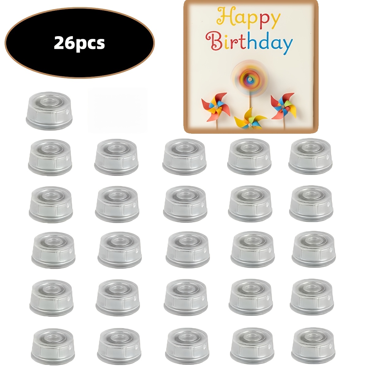 TEMU Lot de 26 mini roulements pivotants avec base rotative - En plastique, adaptés pour l'artisanat, la fabrication de bijoux, le nail art, le