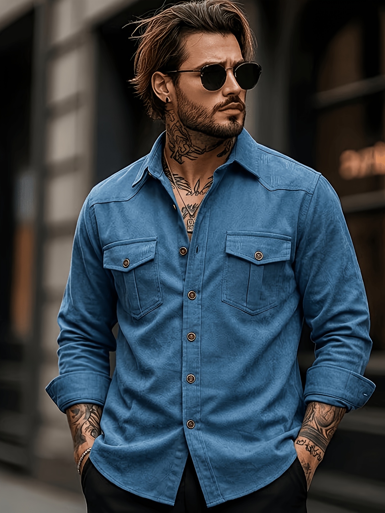 New Spring/Autumn Washed Distressed Stiff Cotton Fashion Casual Men's Denim Jacket