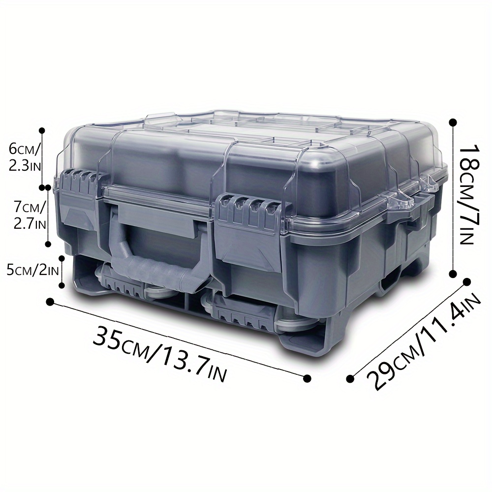 1pc Multi-functional Storage Box, Double-layer Lure Box With Handle,  Portable Tool Box, Hardware Parts Storage Box, Fishing Accessories, Utility  Garag