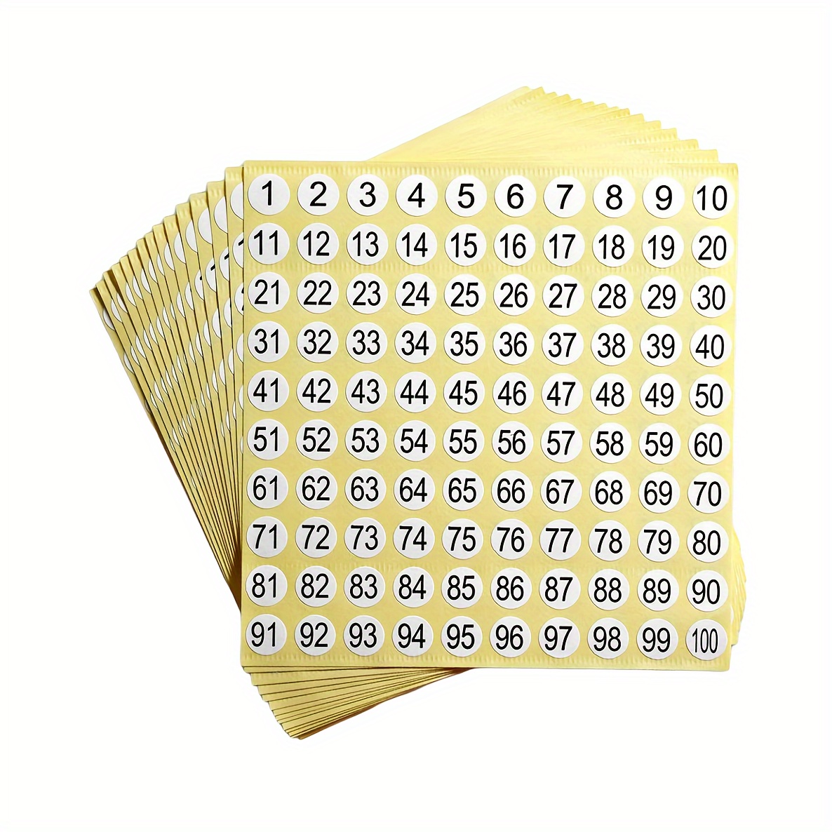 Pegatinas de números - Adhesivos autoadhesivos redondos número 5 |  Calcomanías de organización de inventario/almacenamiento - Juego de 15 hojas