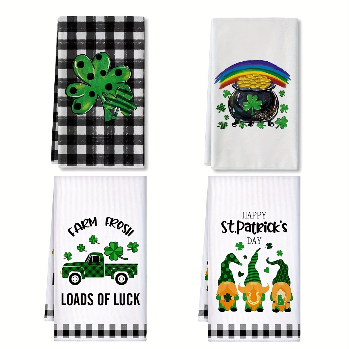 saint patricks day dish towels