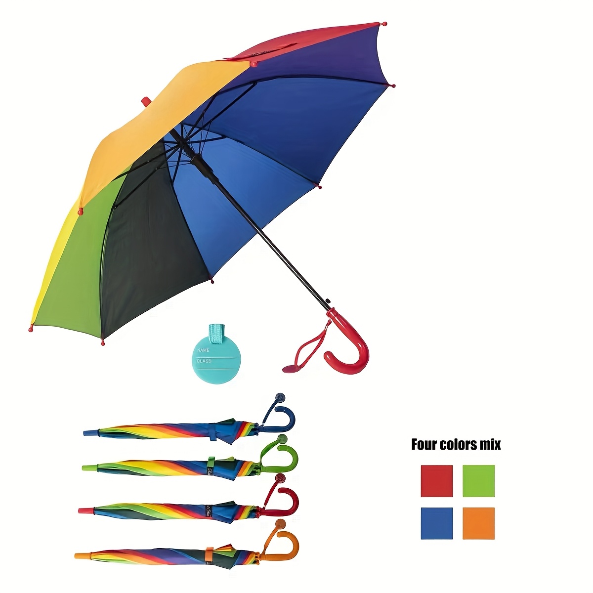 2pcs clamping cloth material small size  ow umbrella handle smooth and easy to hold suitable for boys and girls windproof outing playing in   full of   gifts suitable for children