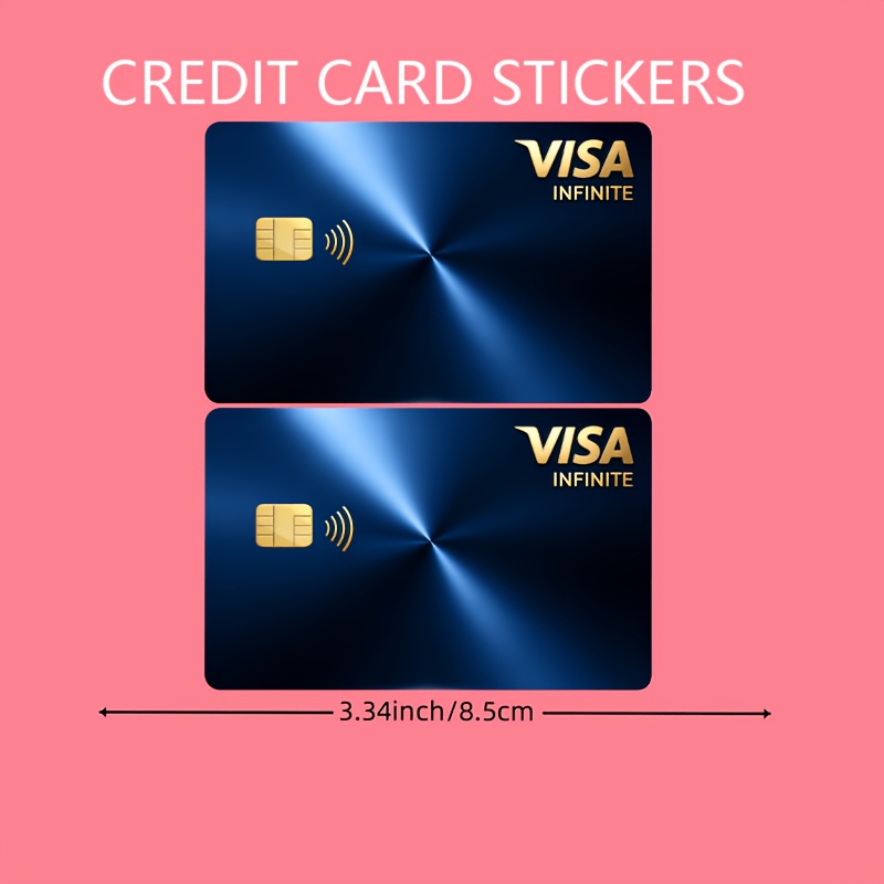 TEMU "2d Flat Sticker, Not 3d" 2 Sheets Of Creative, High-end Pattern Credit Card Skin Covers, Stickers, Ultra-thin, High-quality, Scratch-resistant,