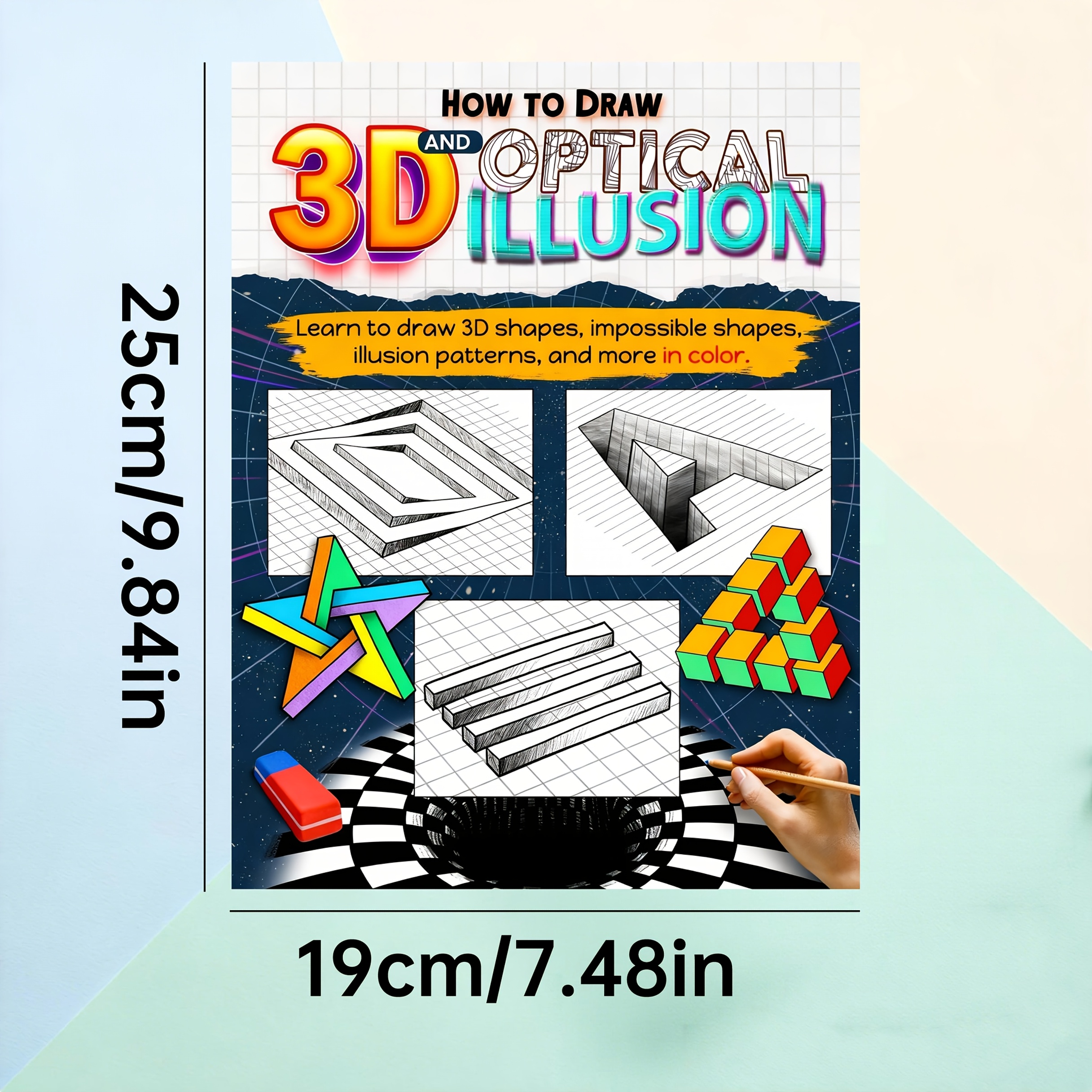 How To Draw 3d And : A For Adults On , Shapes, Objects, And