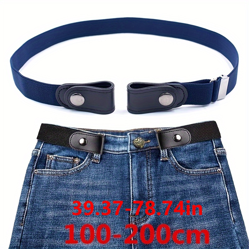 

1pc Trendy No Buckle Elastic Waist Belt For Men - Adjustable And Comfortable Belt For Jeans