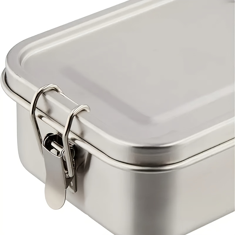 TEMU 2pcs Set, 304 Stainless Steel Bento Box, Leak Proof Bento Box, Adjustable Compartment Food Container, Dishwasher Washable, Suitable For Students