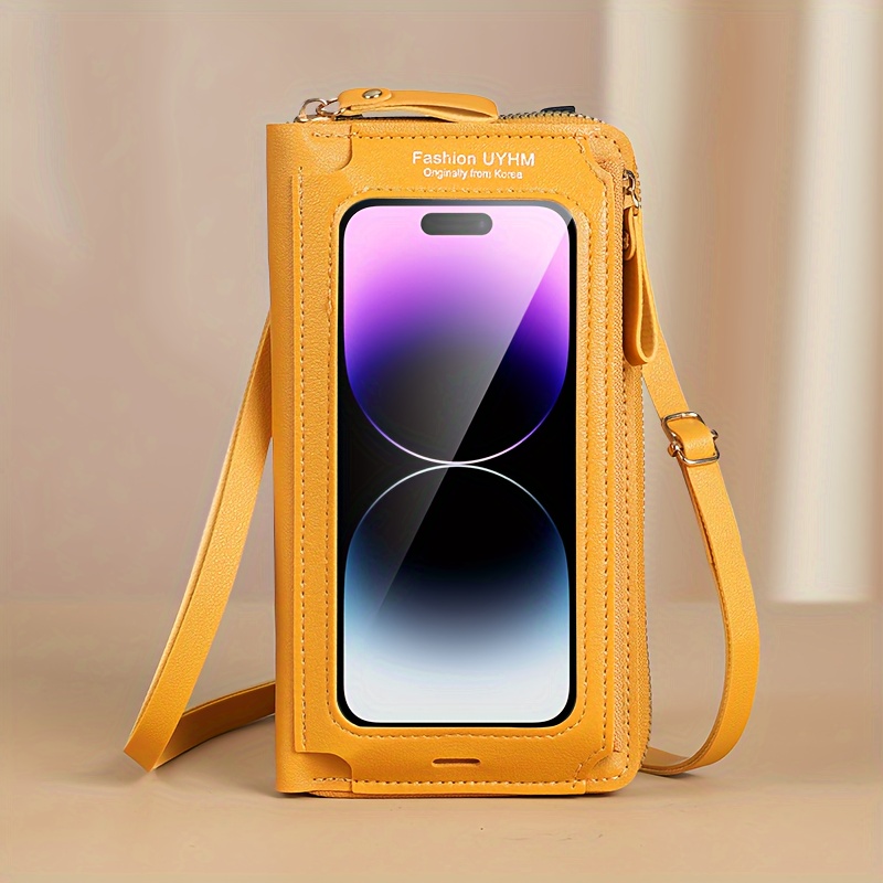 Touch screen Mobile Phone Bag Mini Pu Leather Crossbody Bag Temu