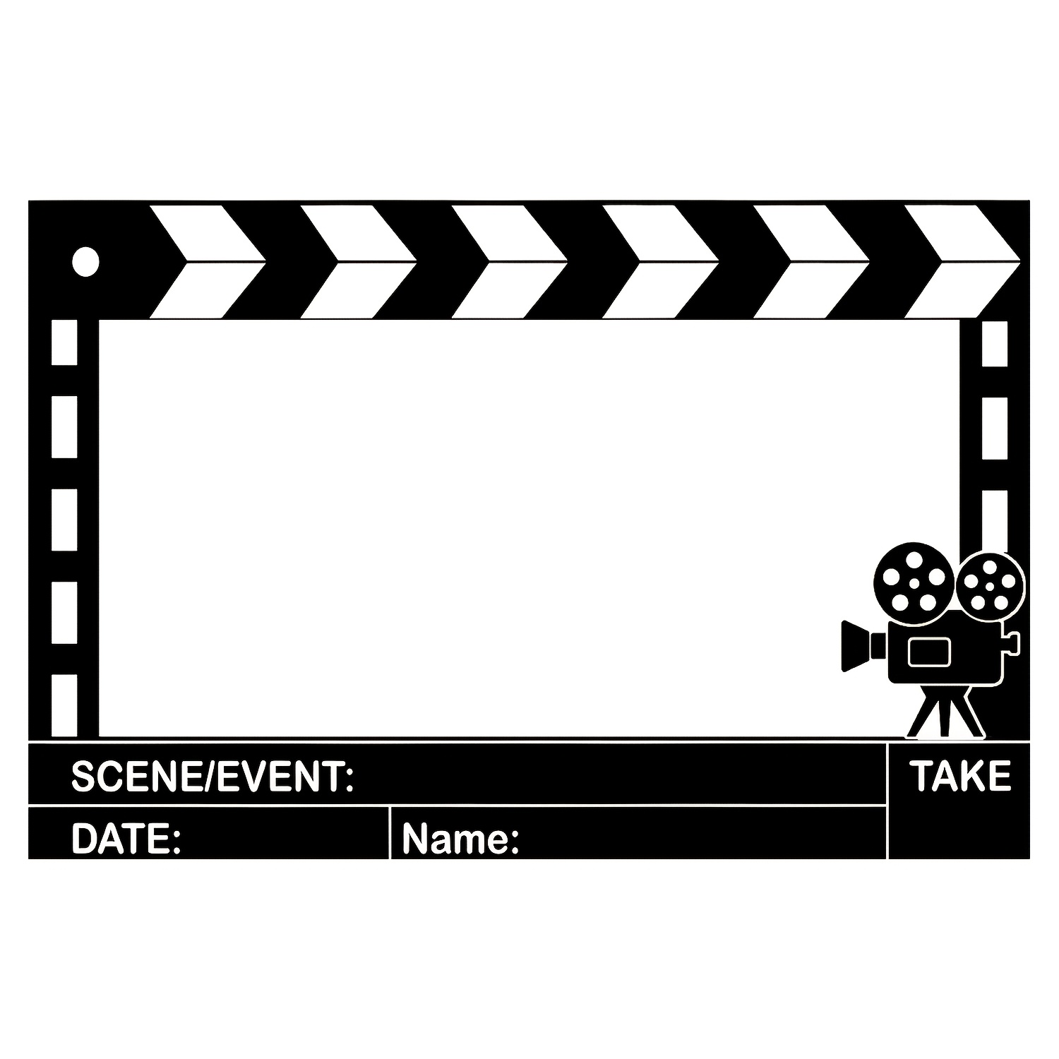 TEMU 1pc Hollow-out Backdrop, 1pc, Movie Night Party Photo Prop, Movie-themed Birthday Photo Frame, Suitable For Movie Night Party Birthday