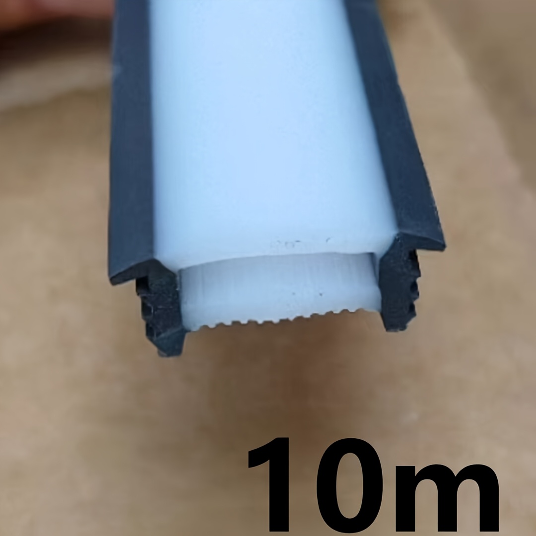 TEMU 5/10 Flexible Silicone Led Diffuser Strip Cover - Recessed Suitable For 6mm-10mm Strips, No Wiring Required, For Background Decoration, Walls,