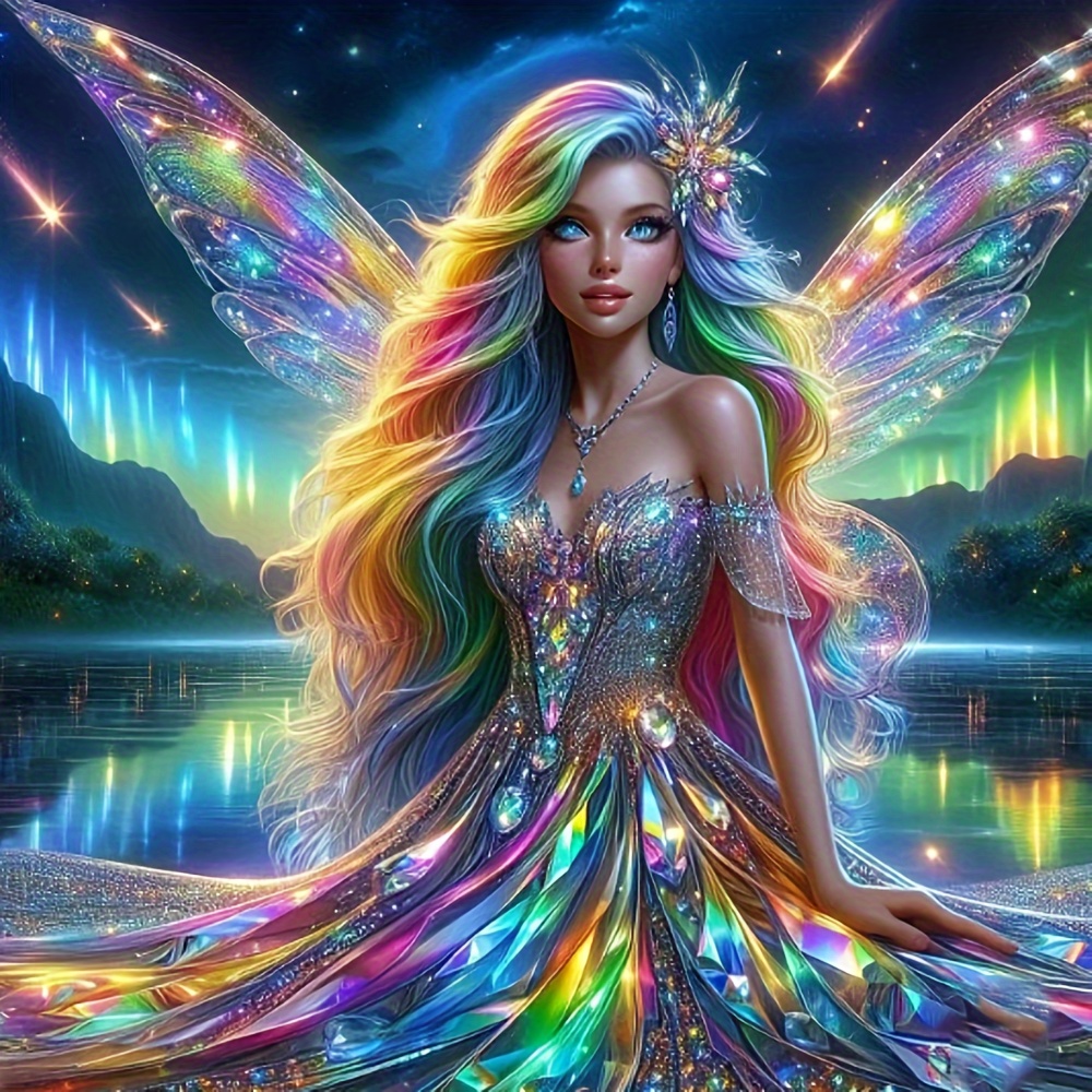 Image of 1pc Colorful Wall Decor Painting, 40x40cm/15.75x15.75inch Diamond Painting Kit For Adults And Beginners, Mosaic Set, Diy Drill Acrylic Craft Kit, Suitable For Home Wall Decoration, Frameless Set