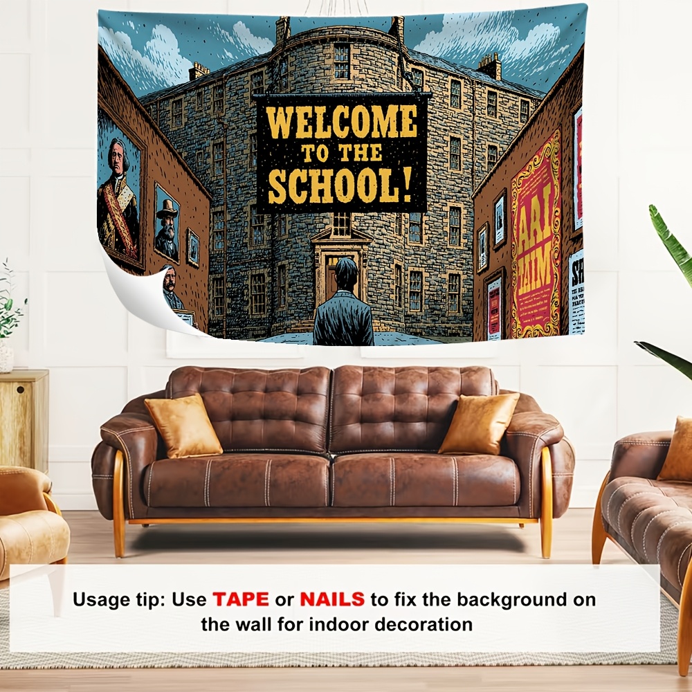 Vintage School Campus Welcome Photography Backdrop for Events