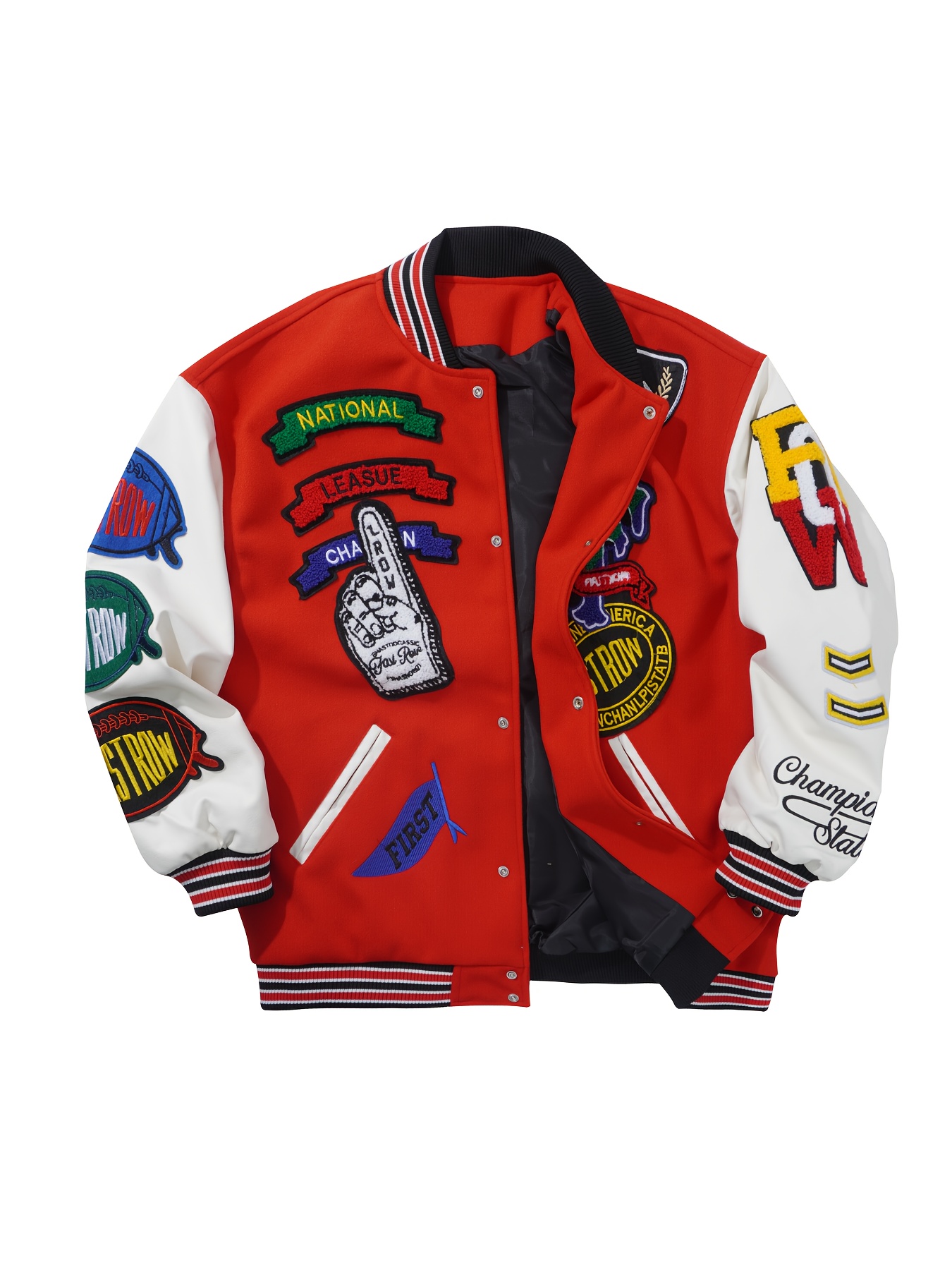 2025 new european and american spring and autumn long sleeve print ribbed spliced single breasted baseball jacket unisex couple print flight jacket in a relaxed   as a gift for lovers mz003