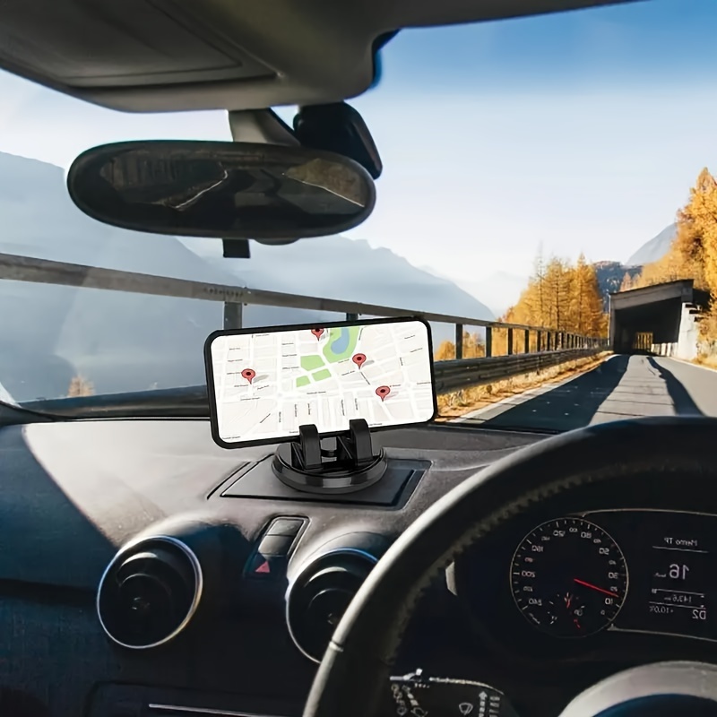 

Support de Téléphone pour Voiture à Ventouse Rotatif à 360° - Support pour Tableau de Bord & Bureau, Antidérapant, Réglable pour Visualisation Horizontale/Verticale