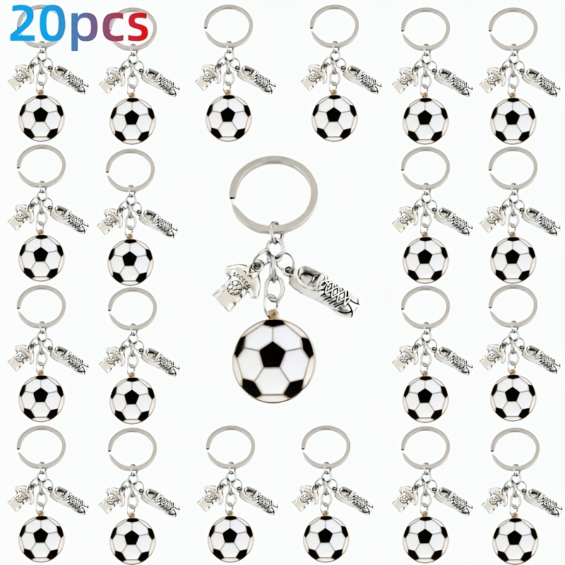 E-shop 20 Fußball Fan Legierung Schlüsselanhänger mit Trikot- und Schuh-Design, perfekte Geschenke für Athleten, Sportbegeisterte und Fußballspieler